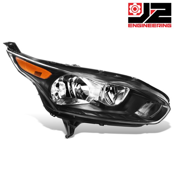 J2 Engineering for 14-18 Ford Transit Connect Passenger Right Side Black Housing Amber Corner