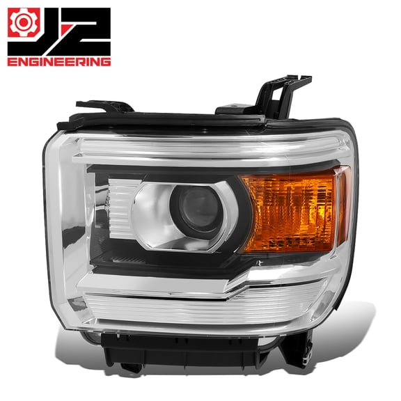 J2 Engineering for 14-19 GMC Sierra Left Lh Side Projector Front Bumper Headlight Replacement