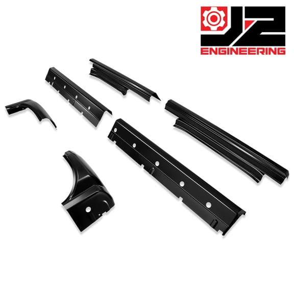 J2 Engineering for 14-19 Silverado Sierra 1500 2500/3500HD Crew Cab Slip On Outer Rocker Panels