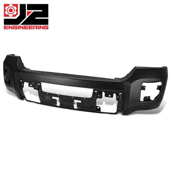 J2 Engineering for 15-19 GMC Sierra 2500 3500 HD Black Front Bumper Face Bar w/o Sensor Holes