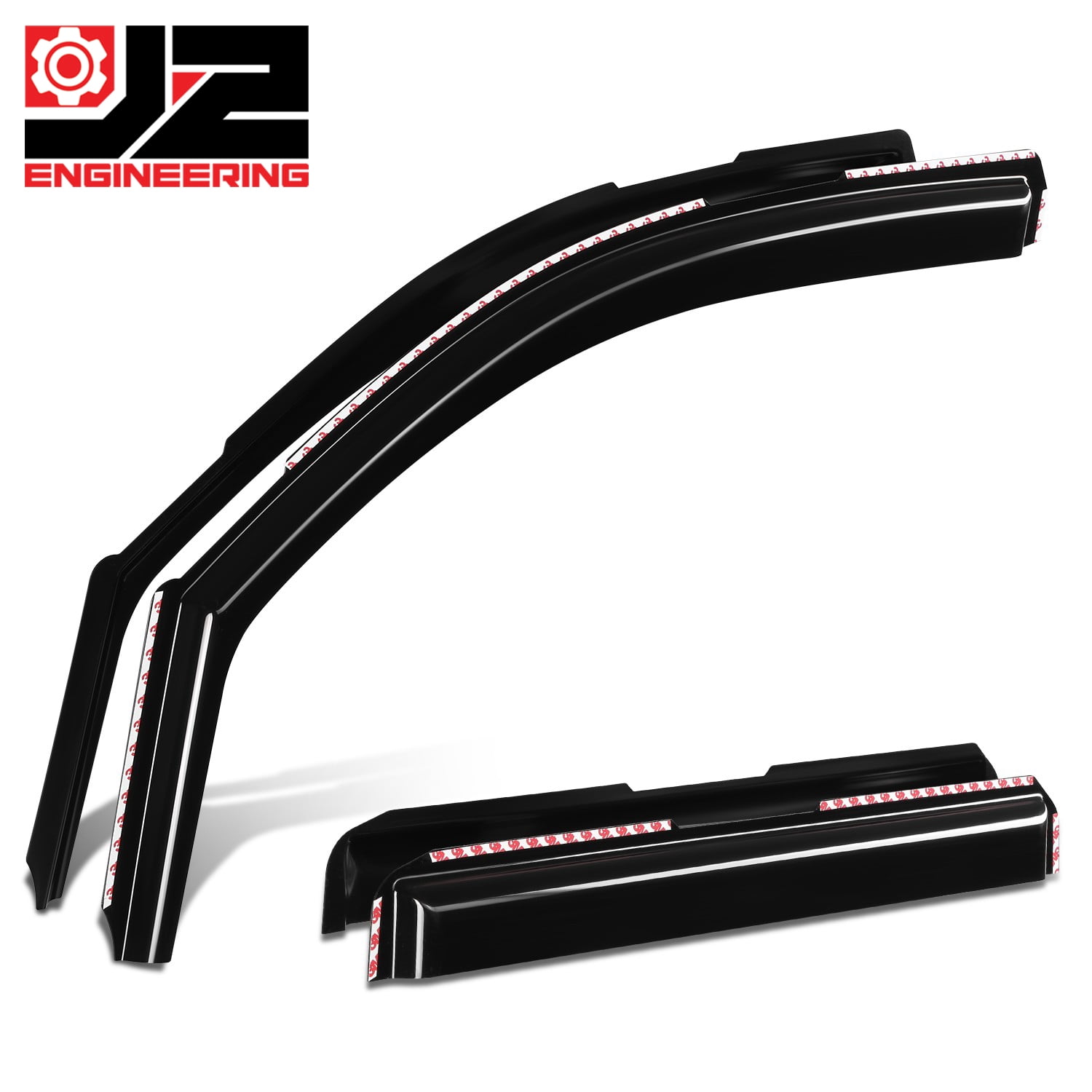 J2 Engineering for 15-20 Chevy Suburban GMC Yukon XL In-Channel Window Visors Sun Rain Guards