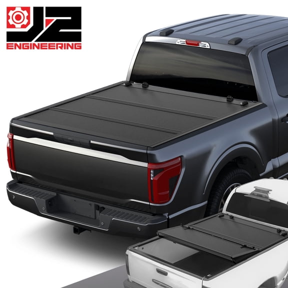 J2 Engineering for 15-25 Ford F150 5.5' Fleetside Bed Low Profile Tri Fold Hard Tonneau Cover