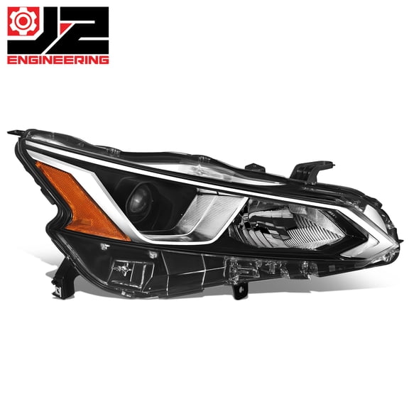 J2 Engineering for 19-22 Nissan Altima Factory Style Right Side Projector Headlight Black/Amber