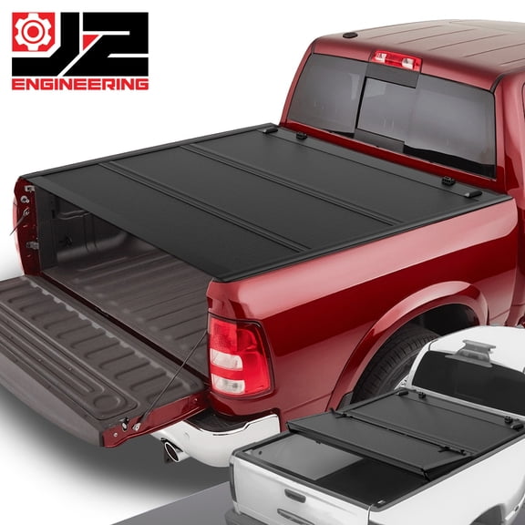 J2 Engineering for 19-25 Ram 1500 5.7'Bed FRP Honeycomb Low Profile Tri Fold Hard Tonneau Cover