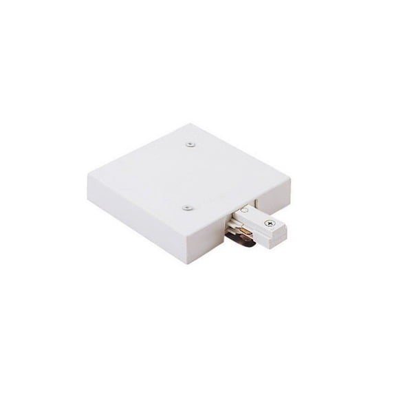 J2-TBLE-WT-WAC Lighting-Accessory-J Series 2 Circuit T-Bar Live End-4.13 Inches Wide by 0.88 Inches High-White Finish