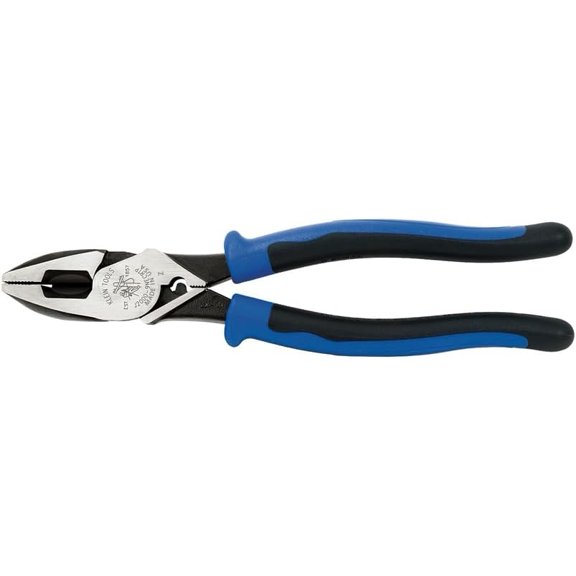 J2000-9NECRTP Side Cutter Linemans Pliers, Made in USA, with Tape Pulling and Wire Crimping, High Levera, 9-Inch