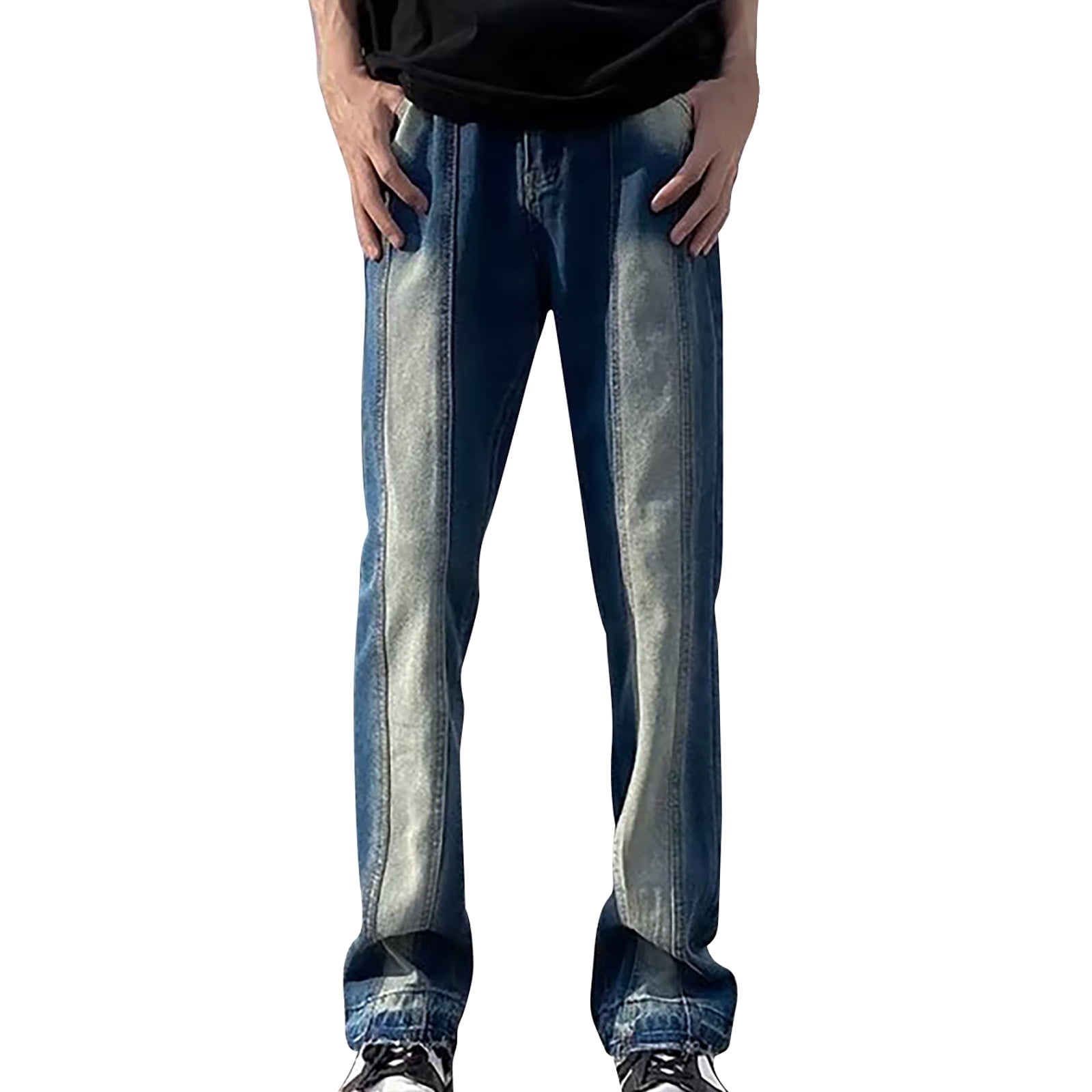 J21439 Men's Jeans Comfort Stretch Denim Straight Leg Relaxed Fit Jeans ...