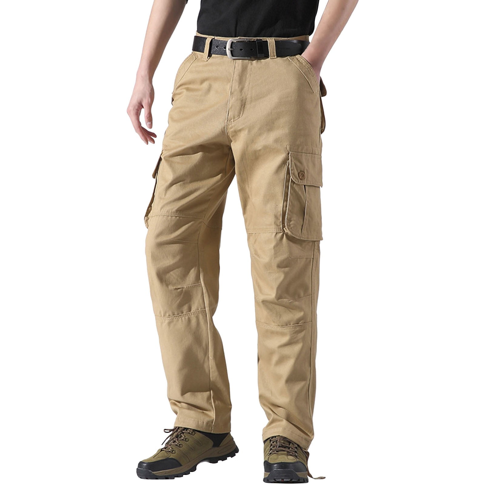 J21439 Mens Cargo Stretch Pants Premium Relaxed Fit Straight Leg