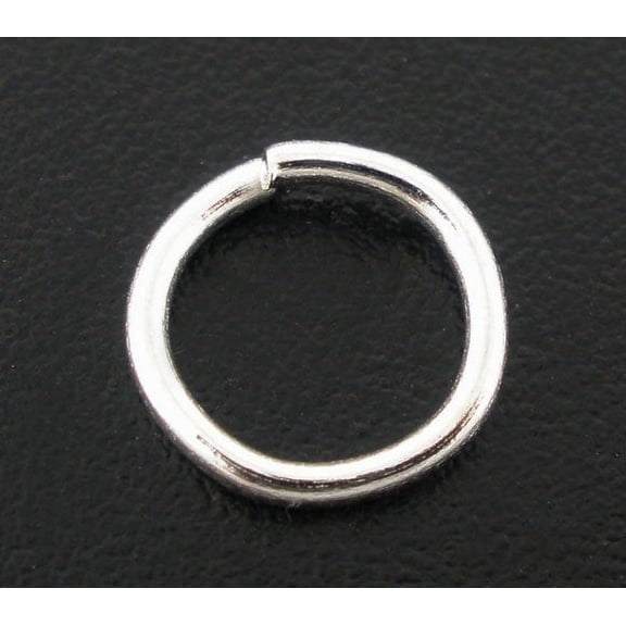 J237 - 600 pcs Silver Plated Open Jump Rings - 6mm - 19 Gauge