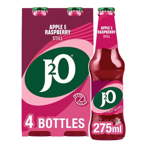 J2O Apple & Raspberry 4x275ml, Imported from Britain