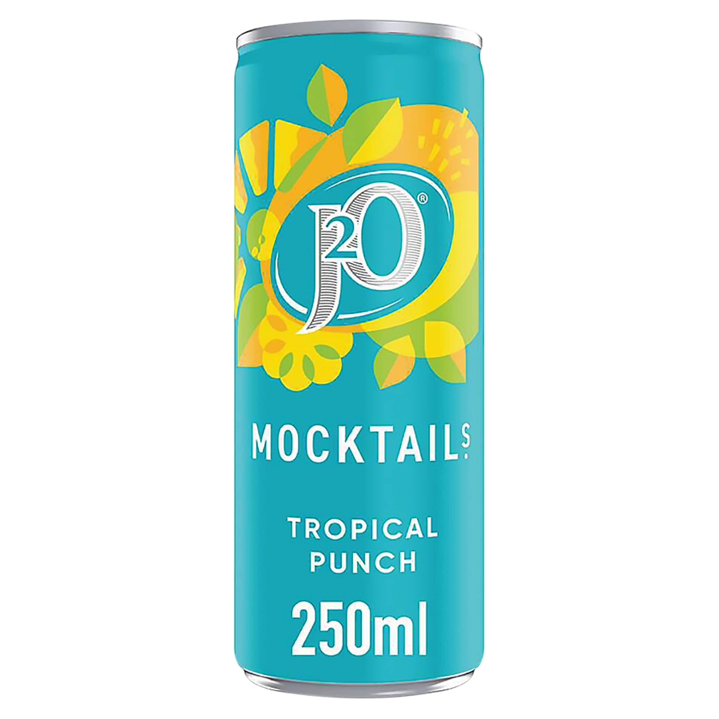 J2O Mocktail Tropical Punch 250ml Can, Imported from Britain