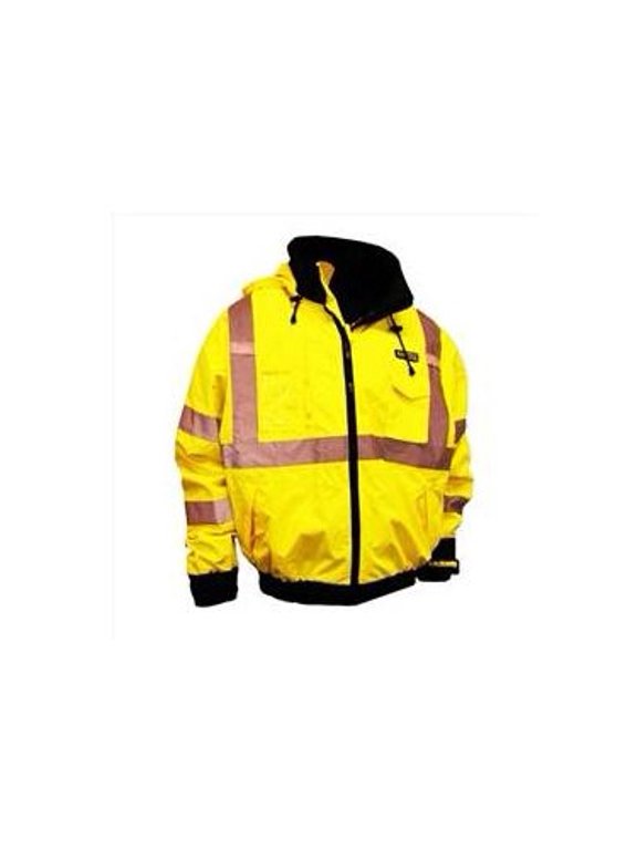 J301-M Medium Reptyle Class III, lime 3-in-1 bomber jacket
