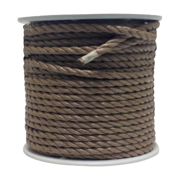 J3232S0300S Twisted Poly Rope Spool  Brown - 0.5 in. x 200 ft.