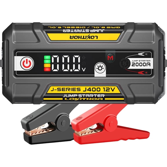 J400 Portable Jump Starter 2000A, 12V Lithium Battery Booster with ConnectMax Tech, Smart Digital Display, Car Jump Box for Up to 8.0L Gas & 6.0L Diesel Engines