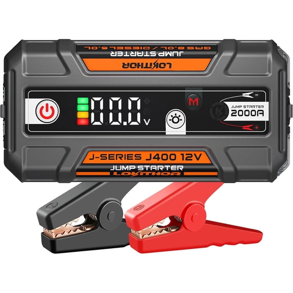 J400 Portable Jump Starter 2000A, 12V Lithium Battery Booster with ConnectMax Tech, Smart Digital Display, Car Jump Box for Up to 8.0L Gas & 6.0L Diesel Engines