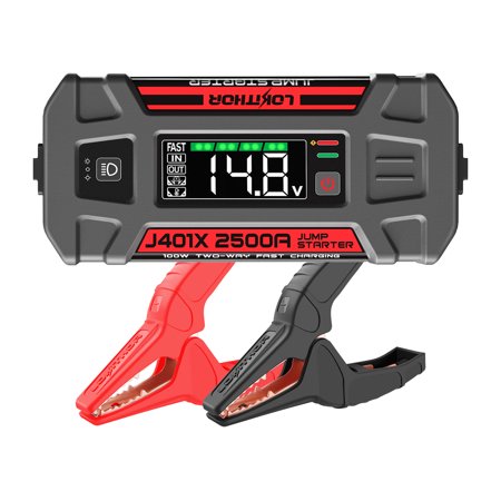 LOKITHOR J401X Jump Starter 2500A -40? Auto-Heating Tech, 12V Lithium Car Battery Booster (8.5L Gas/6.5L Diesel) Jump Box With 100W Two-Way