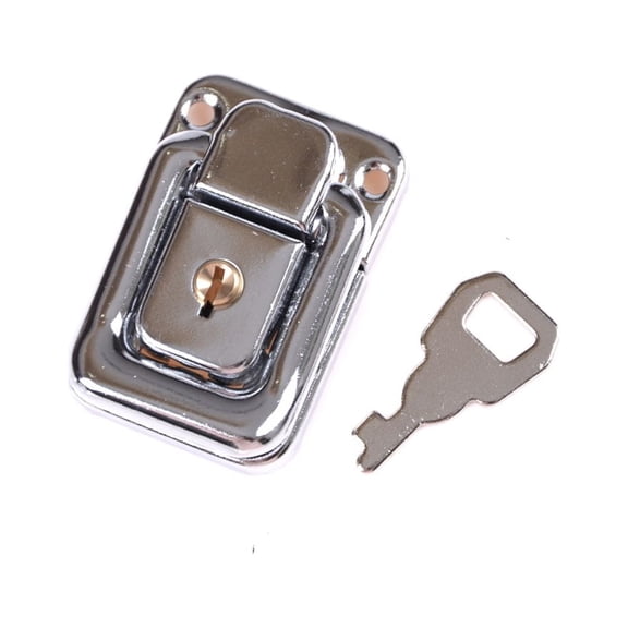 J402 Cabinet Box Square Lock With Key Spring Latch Catch Toggle Locks Hasp