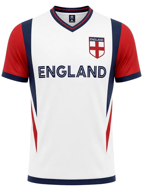England Soccer Fan Jersey, 100% Polyester, YS-XXL, 1-Pack