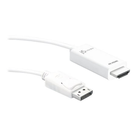 j5create - 4K HDMI DisplayPort Cable - White
