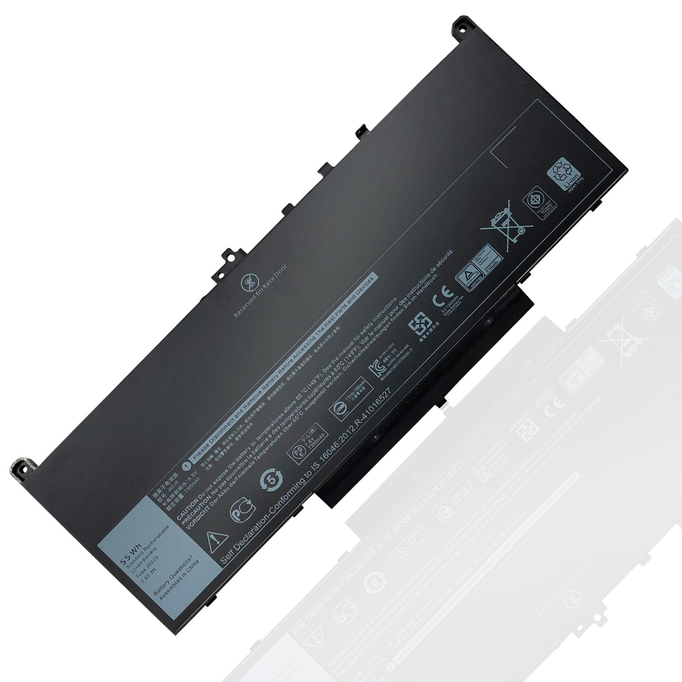 Batterie Remplacement 7.6V 55Wh Pour Dell Latitude E7270 / E7470 - Référence J60J5, MC34Y
