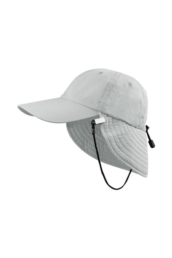 J7221 Outdoor Taslon UV Cap With String & Clip, Grey