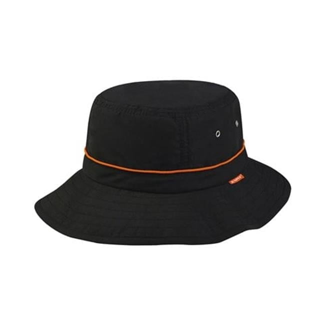 Hat With Drawstring J7226 Taslon UV Bucket Hat With Adjustable Drawstring, Black - Walmart.com