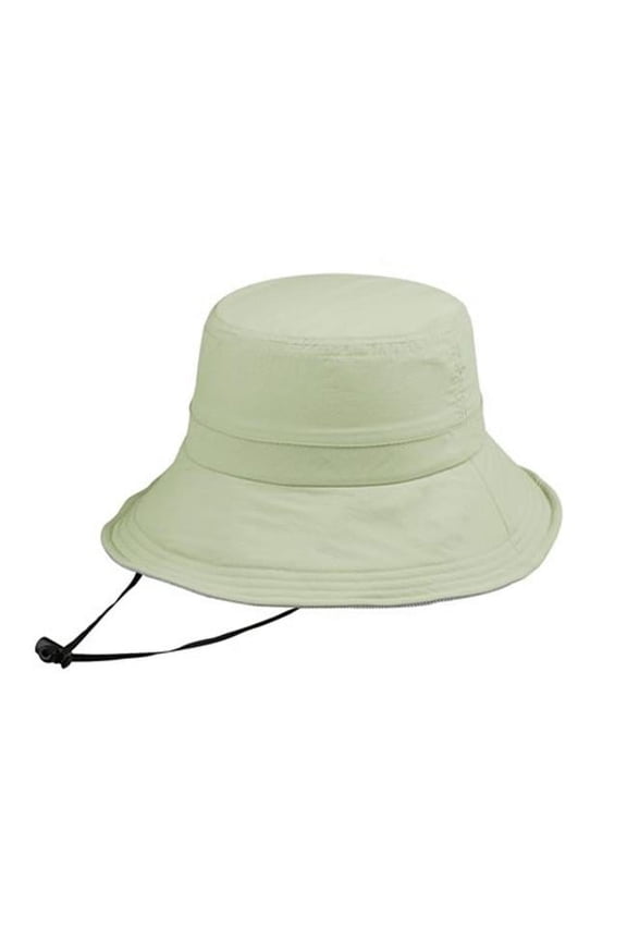 J7229 Taslon UV Bucket Hat With Removable Flap, Khaki