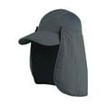 thumbnail image 1 of J7239 Taslon UV Cap With Removable Neck Flap, Charcoal, 1 of 1