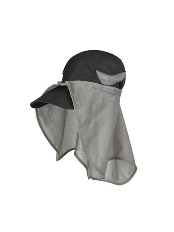 J7240 Nylon UV Folding Bill Cap, Black
