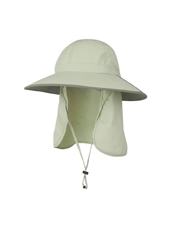 J7244 Taslon UV Large Folding Brim Hat, Khaki - Small & Medium