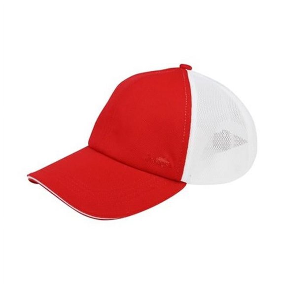 J7251 Athletic Mesh Cap, Red
