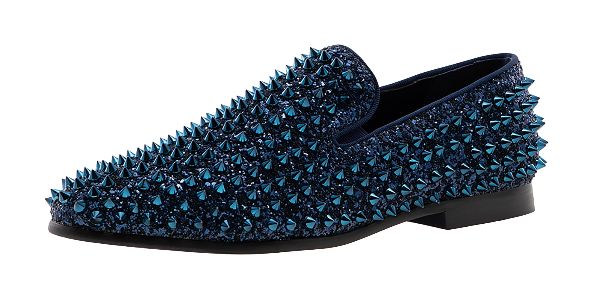 Blue spike dress shoes shop