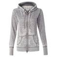 thumbnail image 1 of J8913 Ladies Zen Full-Zip Hood Shirt - Cement, 2X, 1 of 1