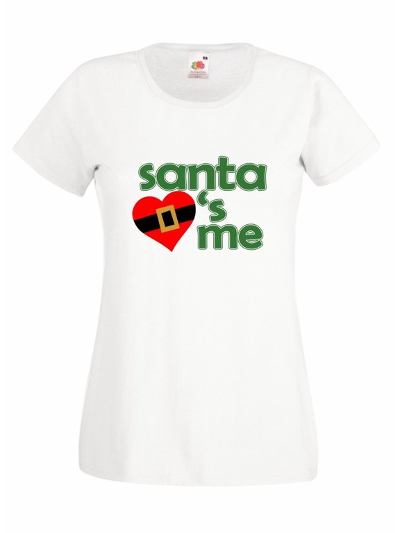 J895 Claus Me Ama Jersey Trendy Graphic Tee Shirt for Women