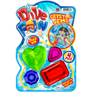 JA-RU Diving Gems Dive Crystals Diving Toys Fun Swimming Pool Dive Toys Gem Diving Training Toy Sinker for Kids | Plus 1 Collectable FunaTon Sticker | Item #879-1p