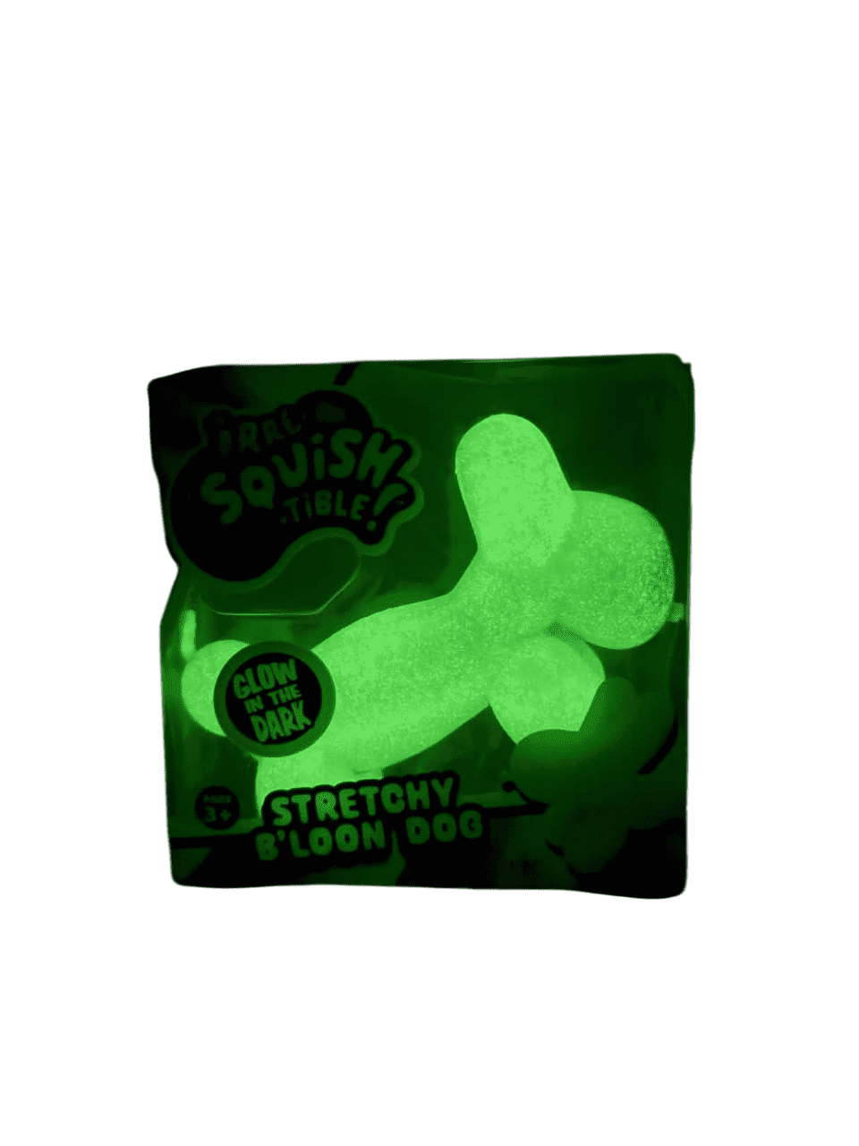 JA-RU Glow in the Dark Irre-Squish-tible Stretchy B'loon Dog (Random ...