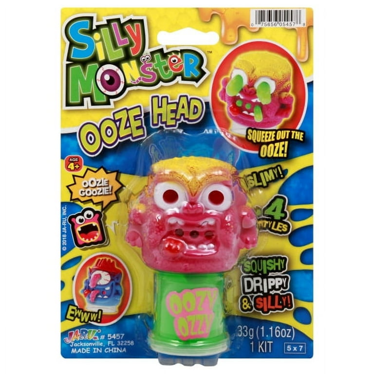 JA-RU Toys SILLY MONSTER OOZE HEADS (Set of Oozy Ozzy