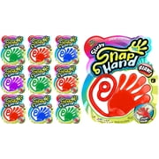 JA-RU Jumbo Giant Sticky Hand 8 Assorted Stretchy Snap Toys Party Favors for Kids. N-414-8