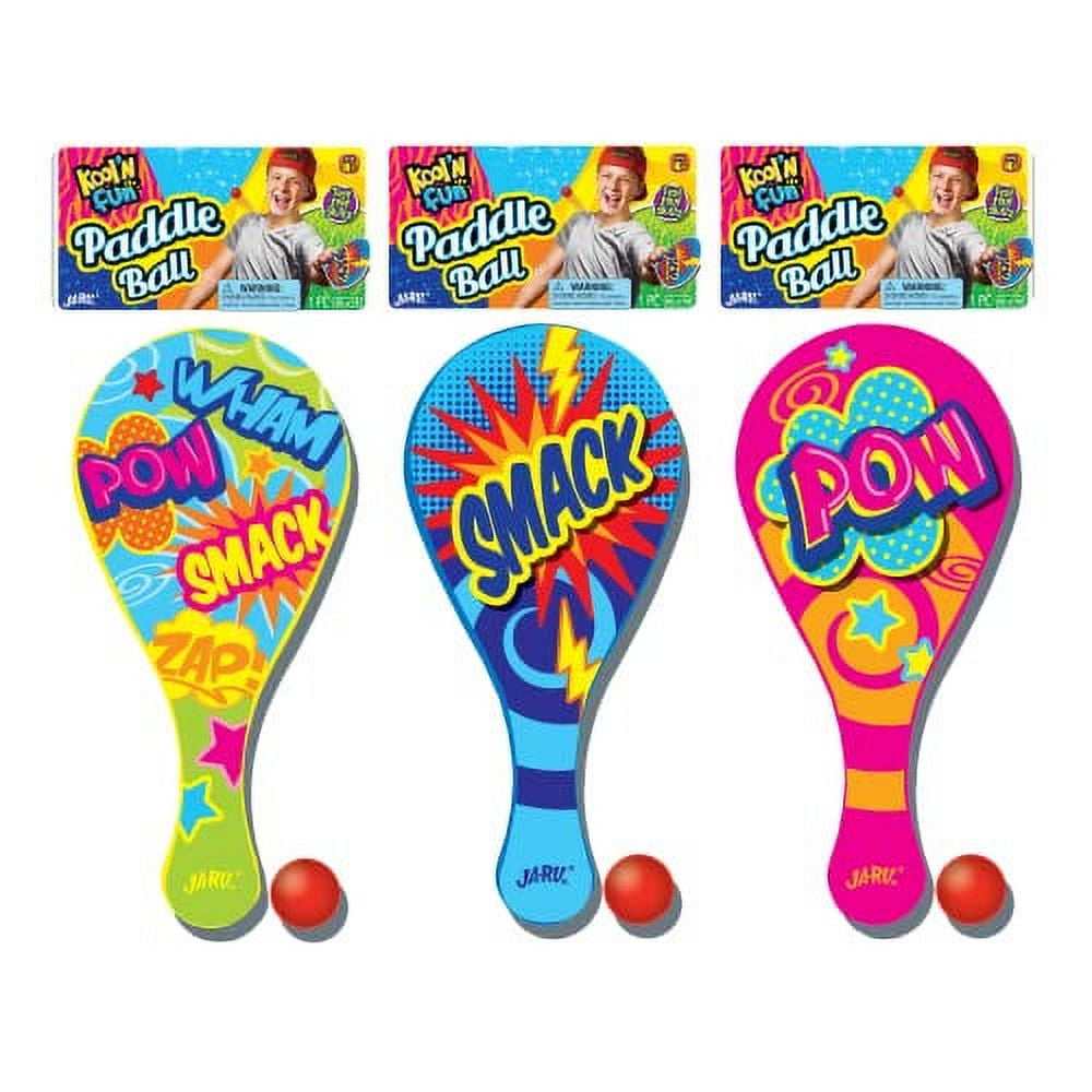 JARU Paddle Ball with String (Pack of 3) Real Quality Paddle Balls