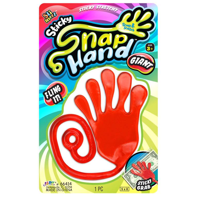 JA-RU Slim-Eez Stretchy Sticky Giant Snap Hand, 4 Colors May Vary