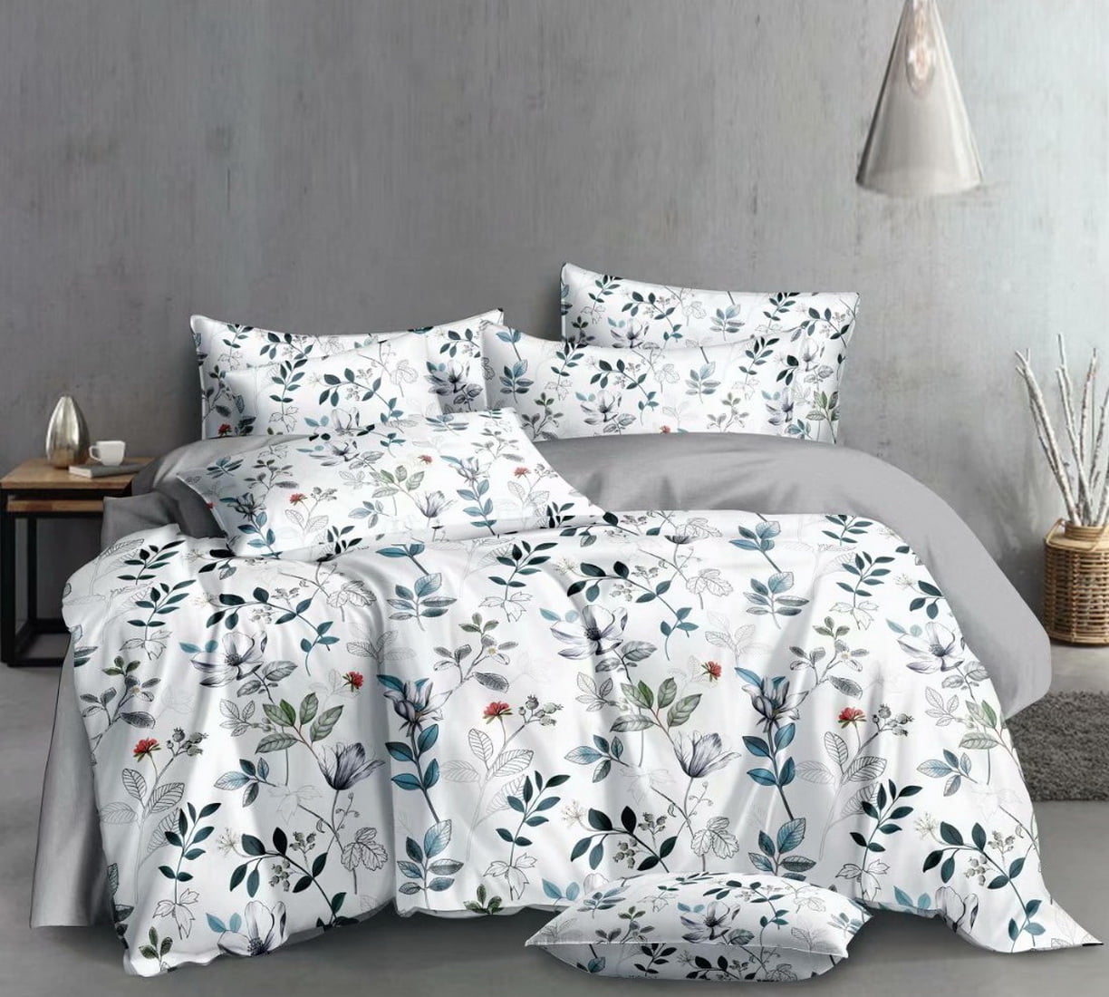 JAAE 3 Piece Bedding Duvet Cover Set Microfiber with Zipper Closure