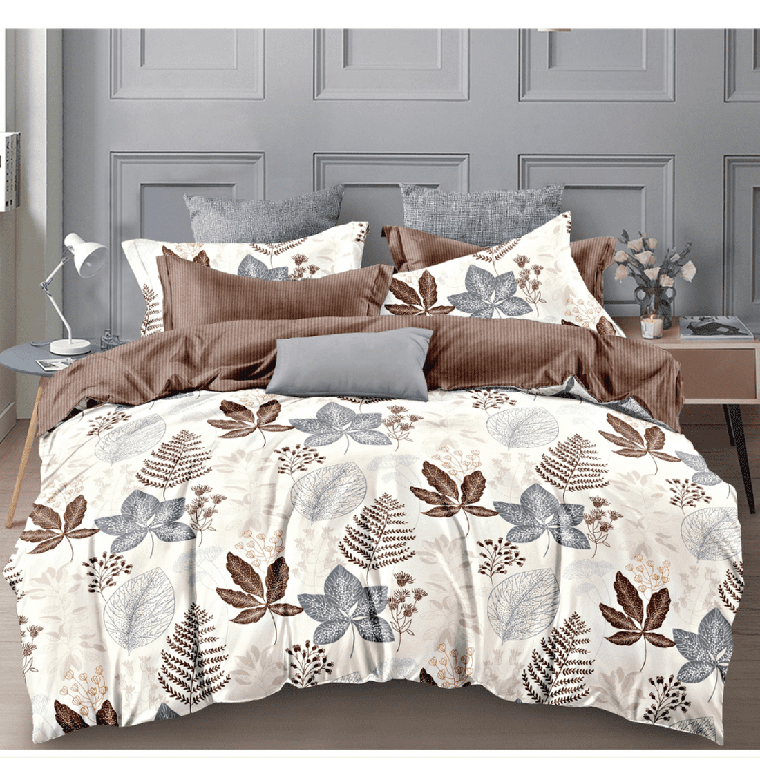 JAAE 3 Piece Bedding Duvet Cover Set Microfiber with Zipper Closure