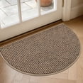 thumbnail image 1 of JAATOP 17"x 30" Doormat, Non-Slip Absorbent Welcome Mat, Dirt Trapper Indoor Entryway Rug, Machine Washable, Half Round, PP, Beige, 1 of 7