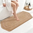 thumbnail image 1 of JAATOP 24"x48" Ultra Thick Bathroom Rug, Extra Soft Absorbent Sculpted Bath Mat, Non-Slip TPR Backing, Machine Washable, Beige, 1 of 7