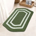 thumbnail image 1 of JAATOP Bathroom Rugs 17"x 27", Non-Slip TPR Backing Bath Mats Rugs for Bathroom Floor , Soft Shag Machine Washable Shower Bath Mat for Bathroom Decor, Absorbent Bath Mat, Green, 1 of 8