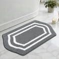 thumbnail image 1 of JAATOP Bathroom Rugs 20"x 32", Non-Slip TPR Backing Bath Mats Rugs for Bathroom Floor , Soft Shag Machine Washable Shower Bath Mat for Bathroom Decor, Absorbent Bath Mat, Gray, 1 of 8