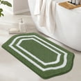 thumbnail image 1 of JAATOP Bathroom Rugs 20"x 32", Non-Slip TPR Backing Bath Mats Rugs for Bathroom Floor , Soft Shag Machine Washable Shower Bath Mat for Bathroom Decor, Absorbent Bath Mat, Green, 1 of 8