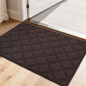 JAATOP Doormat Indoor 20"x 32", Non Slip Entryway Rugs Washable Welcome Mat for Inside, Front Door Mat for Entrance, Dirt Trapper, Brown