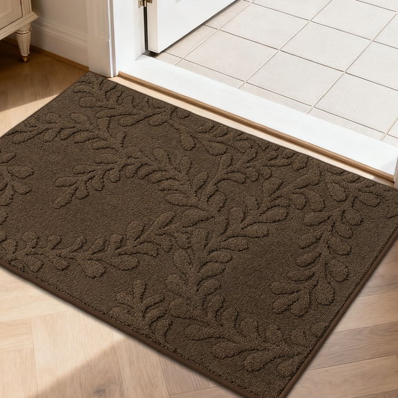 JAATOP Doormat Indoor 24"x 36", Dirt Trapper Entryway Rugs, Washable Welcome Mat for Inside, Entryway Rug Floor Mats Machine Washable, Brown