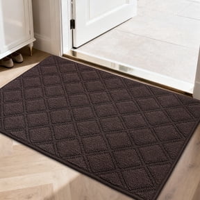 JAATOP Doormat Indoor 24"x36", Dirt Trapper Mat for Entryway Indoor, Non Slip Washable Welcome Mat, Brown